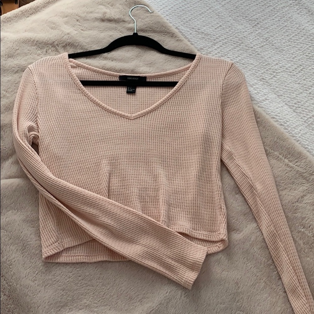 Thermal pink crop top